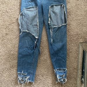 Women Lee torn jeans